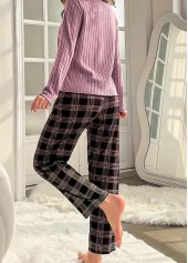 Dusty Purple Scoop Neck Lounge Top and Pants