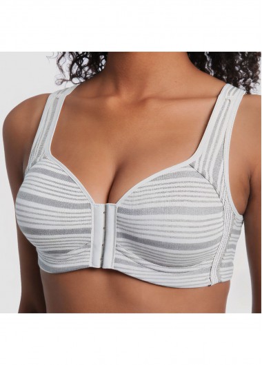 Light Grey Marl Scoop Neck Bra