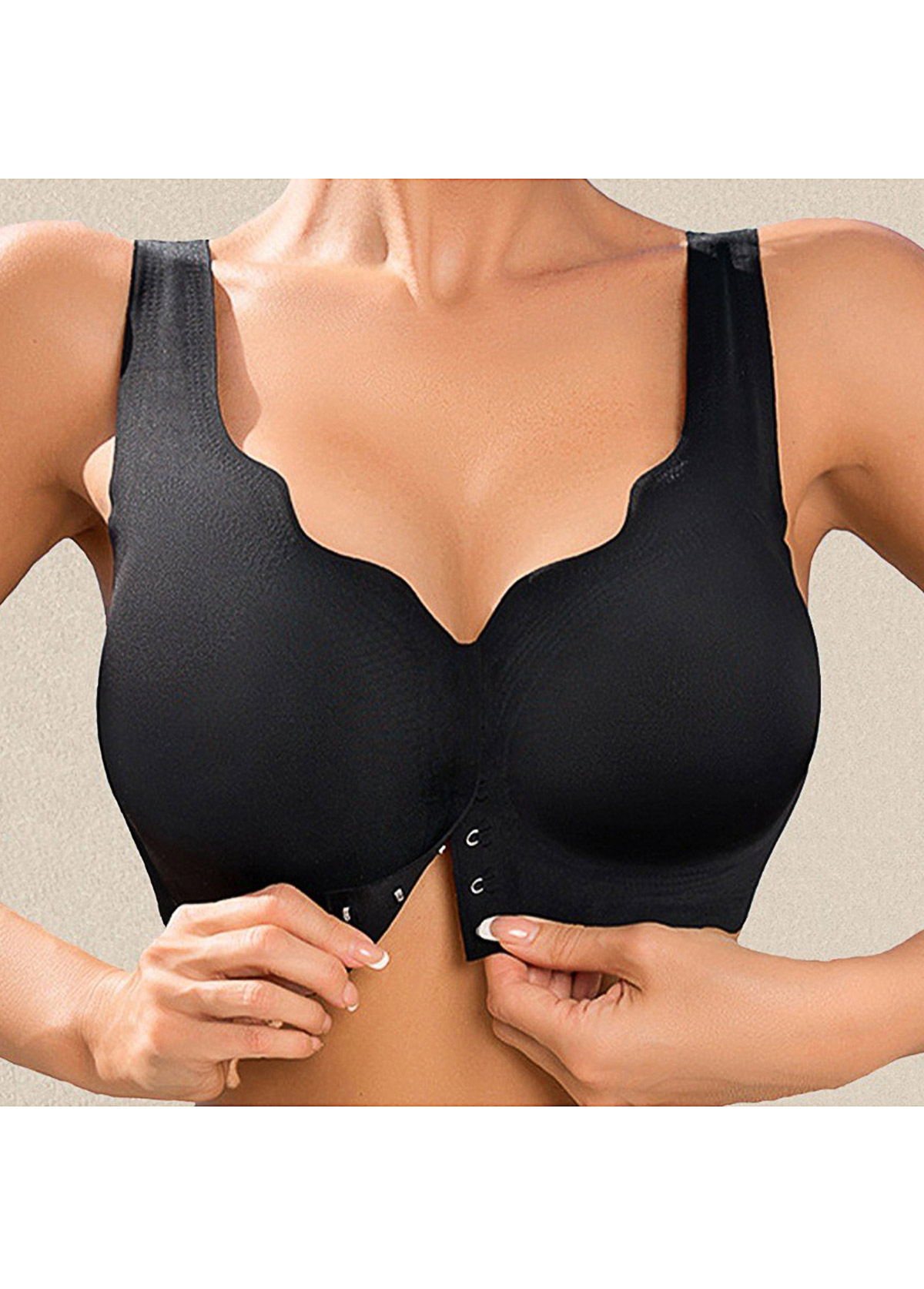 Black V Neck Soft Wire Free Daily Bra