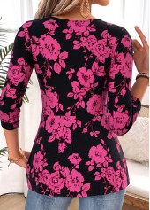 Heart Collar Valentine's Day Twist Hot Pink T Shirt
