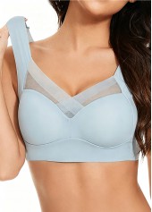 Comfort Light Blue Scoop Neck Padded Bra