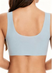 Comfort Light Blue Scoop Neck Padded Bra