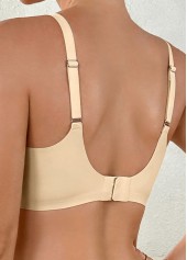 Skin Color Wire Free Padded Scoop Bra