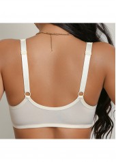 Light Yellow V Neck Detail Bra