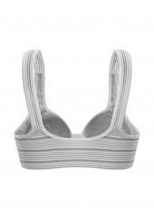 Light Grey Marl Scoop Neck Bra