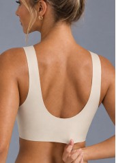 Champagne Color Push-up V Neck Bra