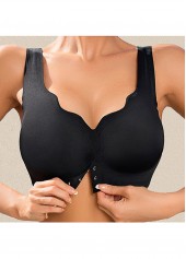 Black V Neck Soft Wire Free Daily Bra