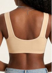 Champagne Color Push-up V Neck Design Bra