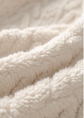 Tummy Coverage Beige Long Sleeve Lapel Coat